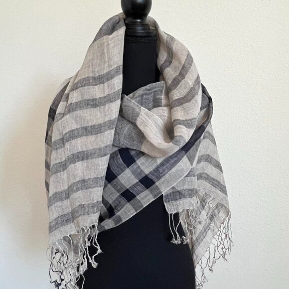 NNWT 100% Linen Scarf - Picture 1 of 5